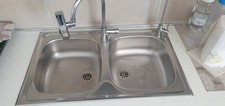 lavello cucina 2 vasche acciaio
