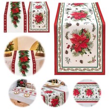 Runner da tavola natalizio, decorazioni per tavolo da pranzo, decorazioni per fe