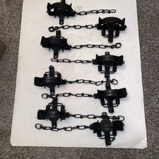 Lotto 8-1 1/2 MONTGOMERY Step-In Bobina Molla Ganasce Rotonde Trappole Fox Raccoon Skunk