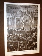 Milano Congresso ferroviario internazionale del 1887 Seduta Teatro Alla Scala