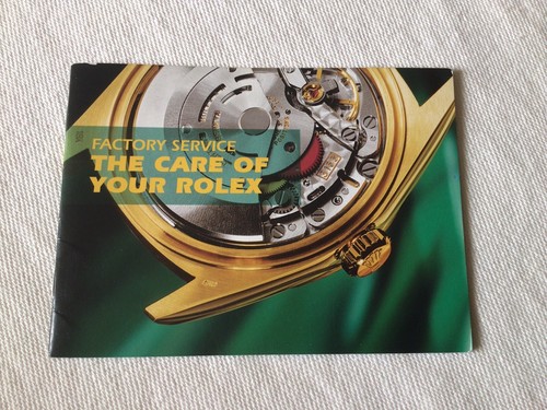 Libretto booklet rolex service - libretto,