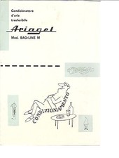 ARIAGEL BAG LINE CONDIZIONATORI ARIA ILLUSTRATO CAVALLO LIBRETTO ISTRUZIONE 1960