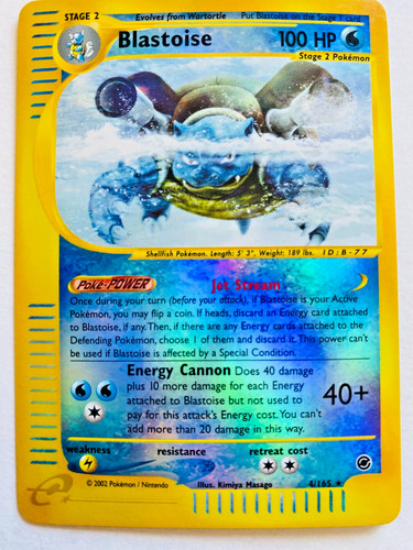 Blastoise 165 rare - 4/165,