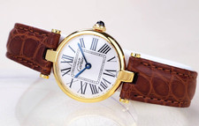 Orologio Cartier Must Vendome Opalino Quadrante Bianco Oro Indice Romano SM 24mm Quarzo