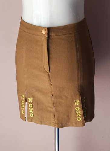 Gonna cotone ricamata s - gonna,