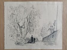 SILVIO POLLONI 1935 disegno china da collezione privata Arte Moderna Italiana