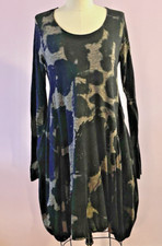 Abito palloncino TONDO LEGNO etichetta nera piantagioni patana cotone Lagenlook L 8-10-12