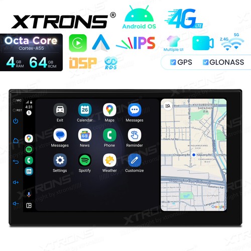 Xtrons android 2din dsp - xtrons, 7"