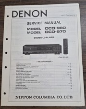 Denon DCD-980/DCD-970 Lettore