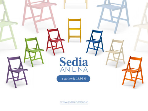 Sedia pieghevole colorata - sedia,