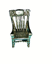 Miniatura Sedia A Dondolo In Argento 800, Vintage.