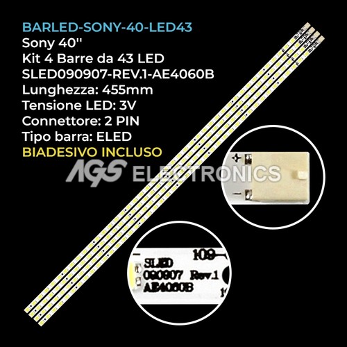 Kit barre strip led - 4, tv