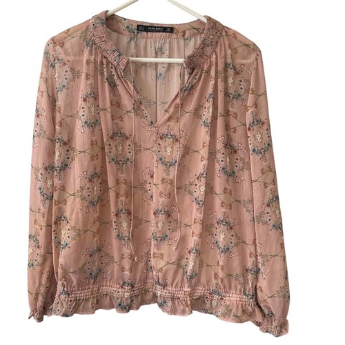 Zara blusa semi trasparente
