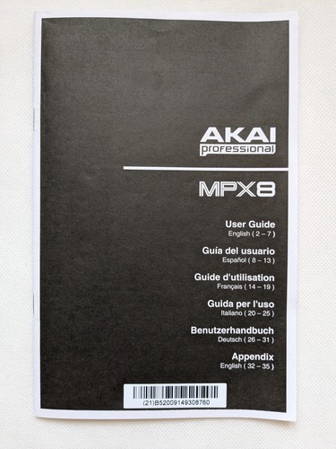 Akai mpx8 manuale - akai, d'uso