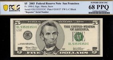 2003 $5 FRN DL53535353C