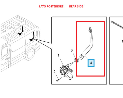 Post wiper arm - wiper, renault