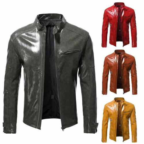 Cappotto uomo pelle verniciata