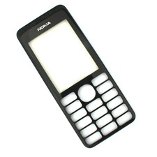 Custodia fascia anteriore Nokia 206 + vetro obiettivo schermo nero lucido originale