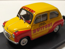 BRUMM 1:43 AUTO  FIAT 600  1a SERIE PASTA BUITONI 1955 GIALLO E ROSSO ART   R400