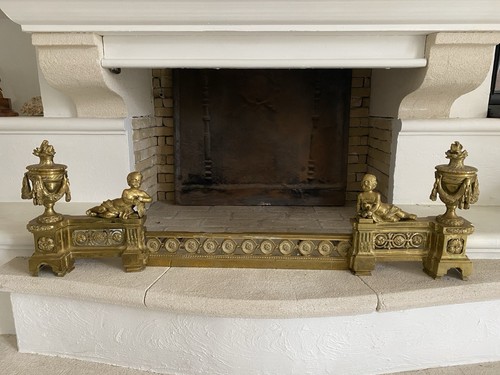 Chenets aux amours - putti, en