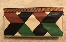 womens leather clutch by Just