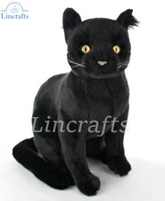 Hansa Sitting Gatto Nero 7012 Giocattolo Morbido Venduto da Lincrafts UK Est 1993