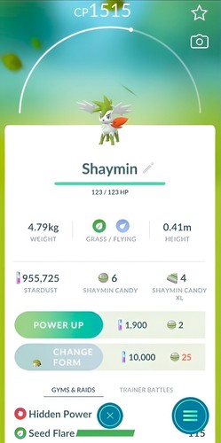 Shaymin forma terra - forma,