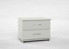 Comodino 3 cassetti bianco