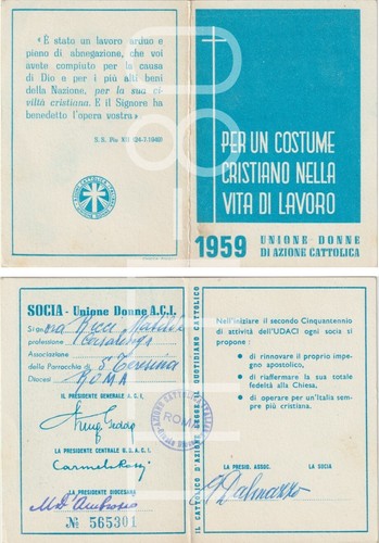 Tessera unione donne azione - unione,