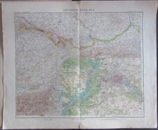 Cartina Geografica 1905 Stielers Hand-Atlas Nr.12 Deutsches Reich. vv72