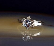 Anello argento 835 cristallo