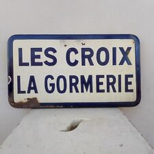 Cartello insegna targa stradale smaltata francese vintage