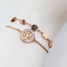 Bracciale donna acciaio ramato