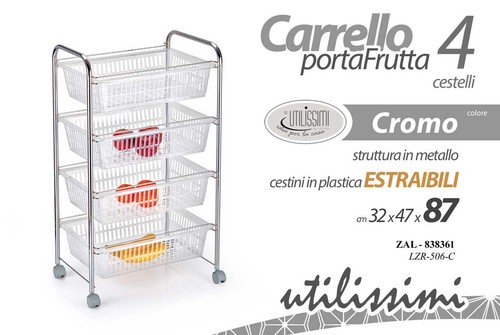 Carrello metallo cucina porta - carrello,