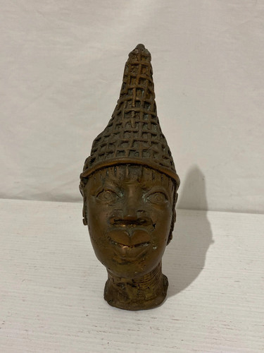 Testa tribale benin bronzo - testa,