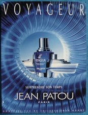Publicité Papier - Eau de Toilette pour Homme "Voyageur" de Jean Patou de 1995
