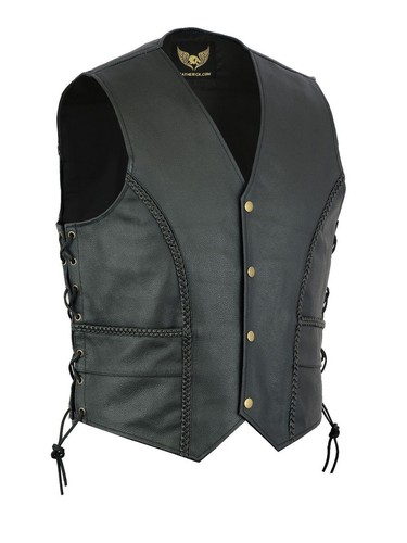 Gilet uomo pelle da moto - da,