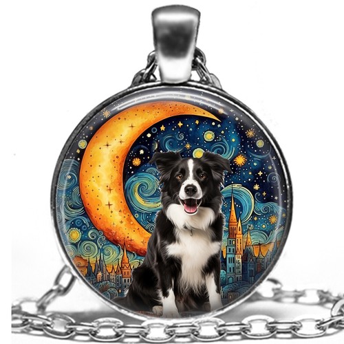 Collana border collie notte - border,