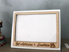 cornice da tavolo in legno portafoto con dedica personalizzata