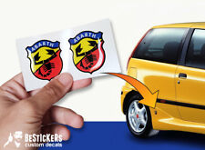 2 ADESIVI resina stemma rilievo 3d restauro minigonne punto gt abarth mk1 176