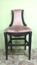 SEDIA SGABELLO IMBOTTITO  ALTO ISOLA POLTRONA BAR ELEGANTE PROVENZALE SHABBY