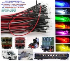 COPPIA n.2 JUMBO LED CABLATI mm.10 VERDI a 12Vcc TRENI MODELLISMO NAUTICA AUTO