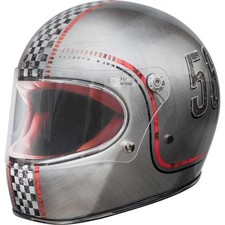 Casco moto integrale cromato