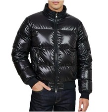 Piumino Nero Lucido Uomo