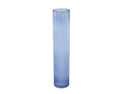 Vaso vetro blu 8x40cm - vaso,