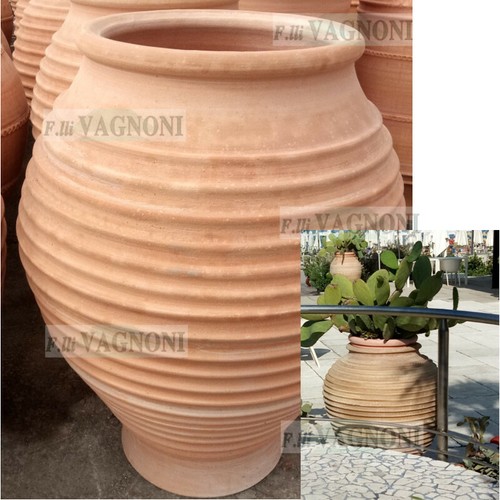 Vaso anfora orcio righe - , in