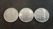 ITALIA - N. 3 MONETE DA 100 LIRE MINERVA DEL 1976 - 1977 - 1978