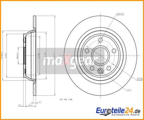 Disco freno maxgear - pz.,
