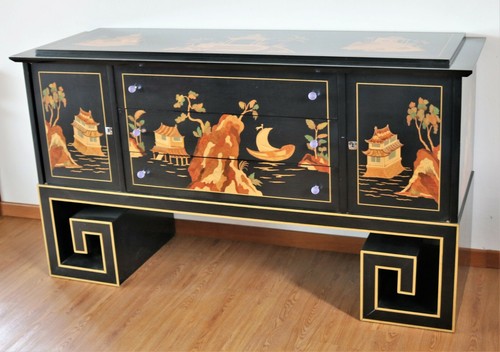 Credenza intarsiata stile - credenza, in