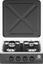 Piano Cottura da Campeggio a Gas 4 Fuochi STAYLUX Coperchio FORNELLONE